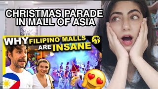 This is WHY FILIPINO MALLS are INSANE  Mall of Asia CHRISTMAS PARADE Reaction