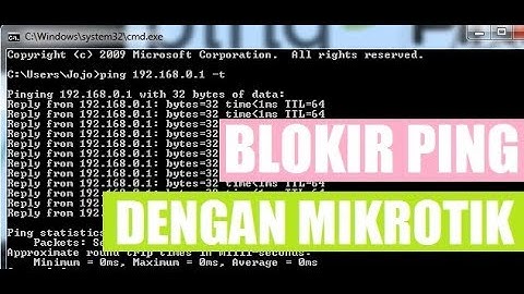 CARA BLOKIR PING GATEWAY DI MIKROTIK DENGAN FIREWALL
