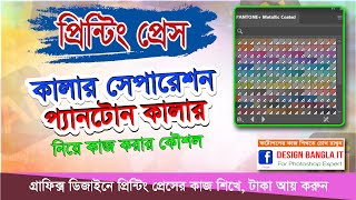 Printing Press Color Separation | Panton Color Apply Tutorial in Bangla | Graphic Design Tutorial