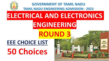 TNEA2023 EEE Round 3 Choice List #anbarivu #electricalandelectronicsengineering #choicelist