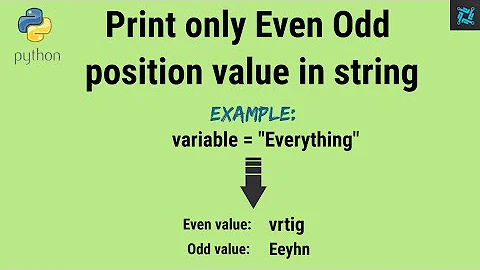 Print character at even odd position value for the given string in python exercise 11 | in Hindi