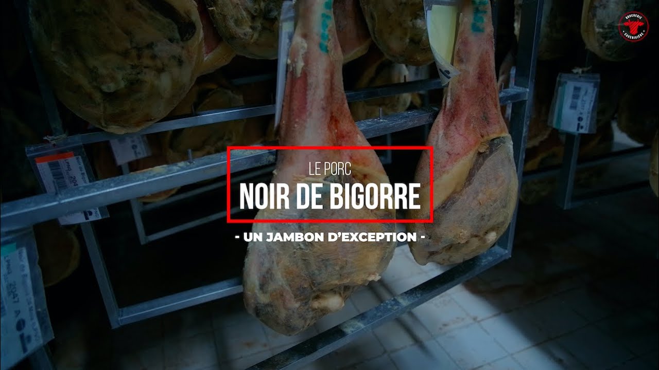 Jambon entier de Porc Noir de Bigorre AOP, avec os, affinage 24 mois