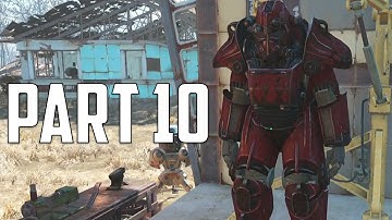 Fallout 4 Walkthrough - Part 10 " POWER ARMOR FLAMES PAINT JOB" (Let