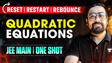 Quadratic Equations One Shot | Unacademy JEE English | JEE Main & Advanced 2025 | RRR