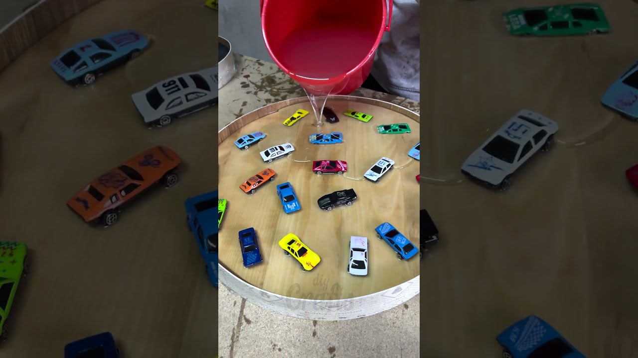 DIY Model Cars Table With Epoxy Resin