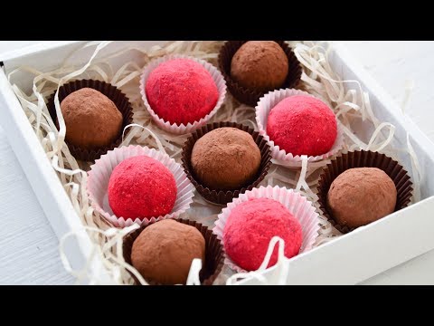 Трюфели ☆ Малиновые и шоколадные ☆ Chocolate truffles