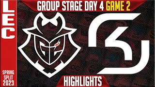 G2 vs SK Highlights Game 2 | LEC Group Stage Day 4 | G2 Esports vs SK Gaming G2