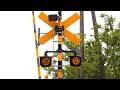 【踏切】JR宗谷本線 警報灯に踏切のシールが貼られている踏切 (Railroad crossing in Japan)