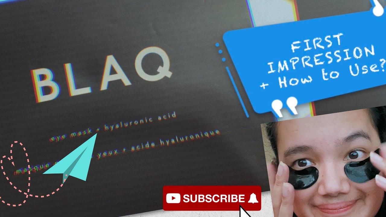 BLAQ Eye Mask + Hyaluronic Acid First Impression SkinCare Break