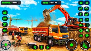 Mega Worksite Earth Moving Mission | Excavator and Dump Truck Simulator Gameplay