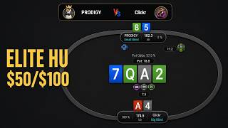 Elite Heads-Up Review: PR0DIGY vs. Clickr ($50/$100)
