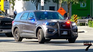 Burnaby & Coquitlam RCMP - 3 Ford Police Interceptor Utilities Responding to separate calls