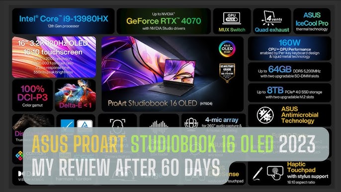 ASUS ProArt StudioBook Pro 16 OLED (W7604J3D-XS99T) 16 3.2K 120Hz