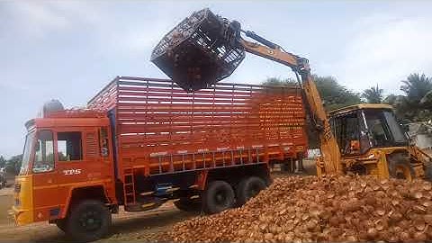 For Rent Coconut Husk and Coconut Shell loder and for Sales. #shorts #excavator #loading
