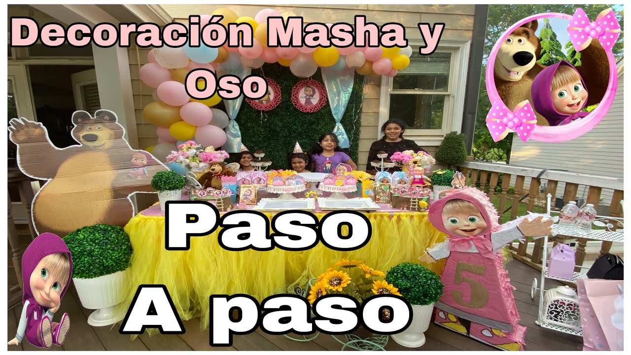 Lío Oficial Creta 😍Masha y Oso Decoracion de cumpleaños Paso a Paso en Casa | MASHA AND THE  BEAR PARTY DECORATION - YouTube