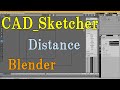 Blender : CAD Sketcher 寸法_Distanceの使い方