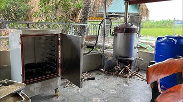 Nồi Nấu Rượu đun củi cấp hơi sang Tủ Nấu Cơm cực hiện đại và tiết kiệm lắp tại Quảng Xương Thanh Hóa