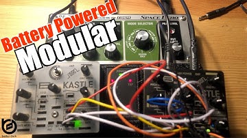 Battery Powered Modular Synth with RE-20 Space Echo RE-201 Boss Pedal