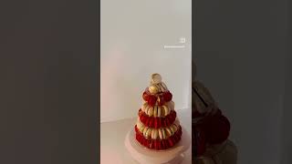 Beautiful French Macarons Wedding Cake #weddingcake #macarons