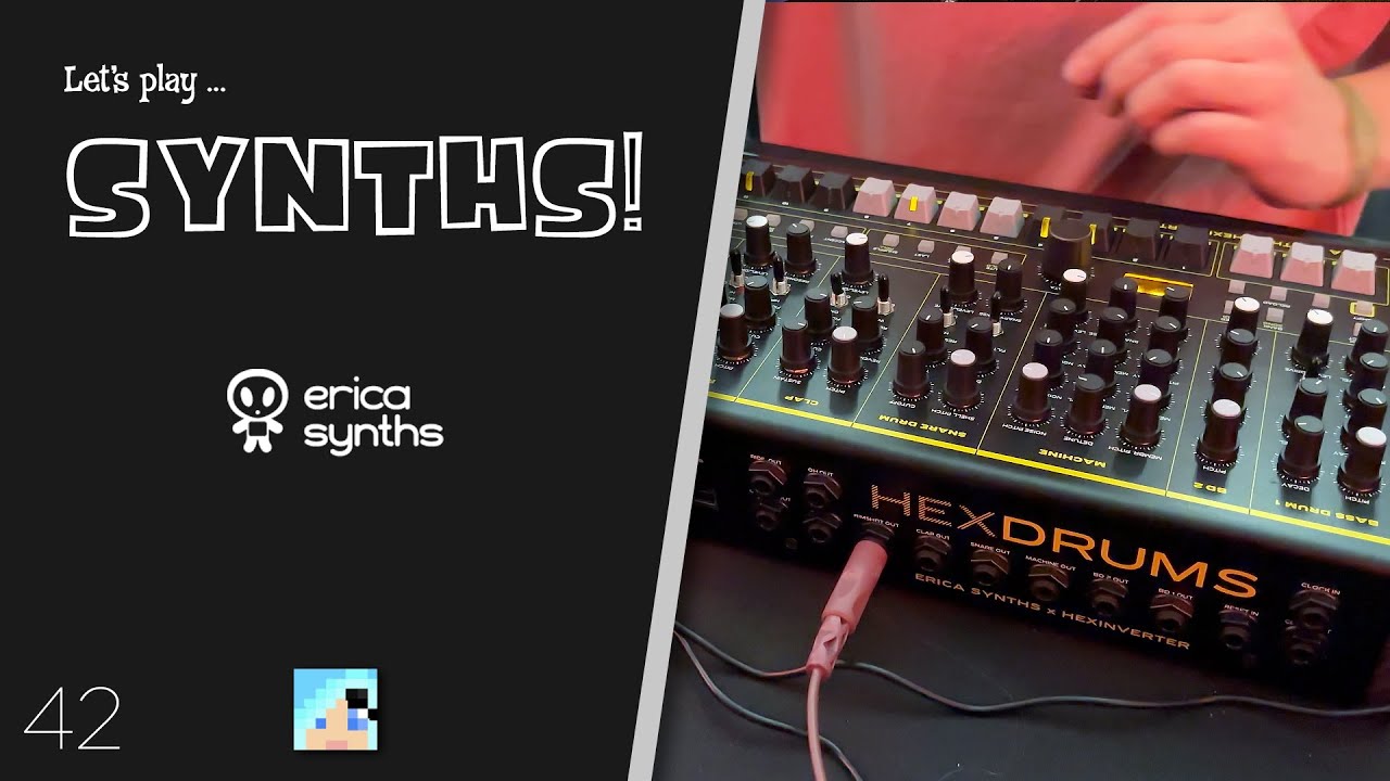 Erica Synths Hexdrums - Interview Girts Ozolins & No talking demo