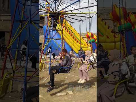 أجواء ألعاب الأطفال في العيد بمدينة دير الزور تظللها الفرحة رغم بساطة الألعاب وآثار الدمار