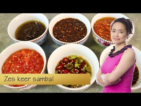 Zes soorten sambal