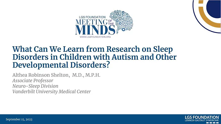 What can we learn from research on sleep disorders in children with autism & other DEEs?