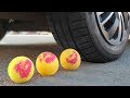 Crushing Crunchy & Soft Things by Car! EXPERIMENT: Car VS Bath bombs