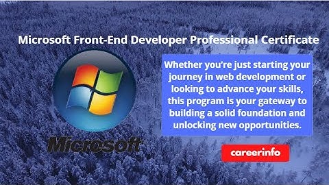 Kickstart Your Career with the Microsoft Front End Developer Certificate!