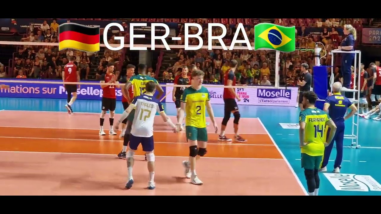 🏐🇩🇪GER-BRA🇧🇷🏐(ชาย5เเต้มสุดท้ายเซ็ต) - YouTube
