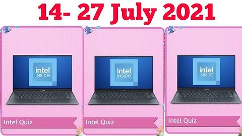 Amazon Intel Laptop Quiz Today Answers | 14 July 2021