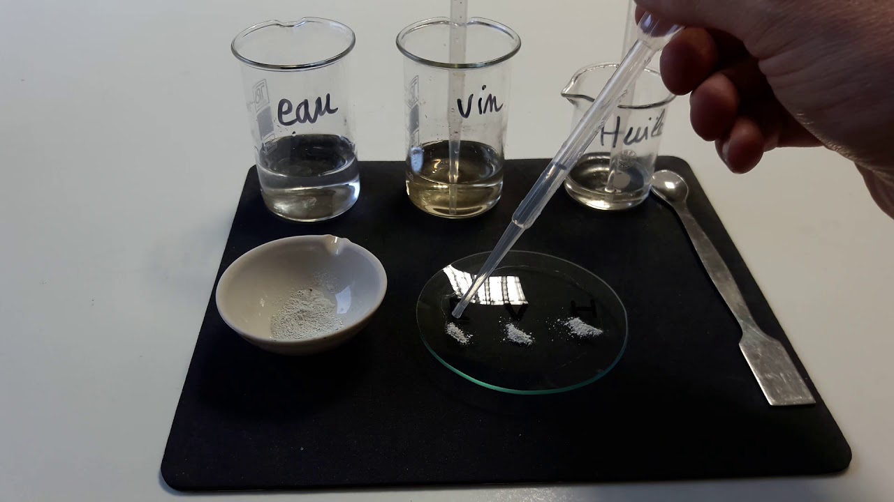 test de l'eau avec le sulfate de cuivre anhydre YouTube