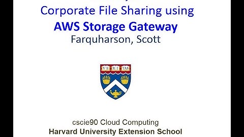 CSCI E-90 Final Project - AWS Storage Gateway