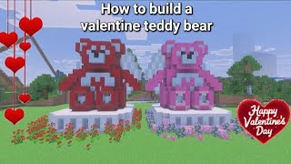 Minecraft:How To Build a Valentines Teddy Bear tutorial