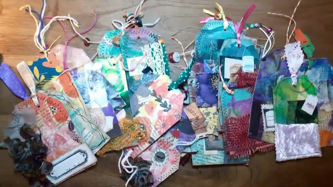 create Junk Journaling CARDS / TAGS / Ephemera DIY using scraps | MelPinkBuJo