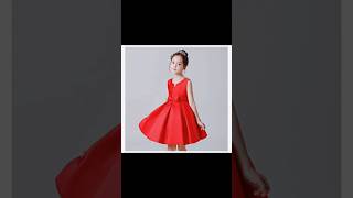 DRESS ANAK IMPORT SIMPLE RED SATIN