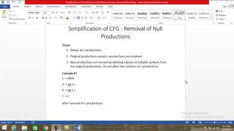 Removal of Null Productions from CFG (in Urdu)