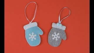 Christmas Tree Decoration Mittens DIY