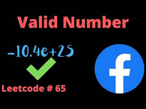 Valid Number | Leetcode 65 | Python Solution