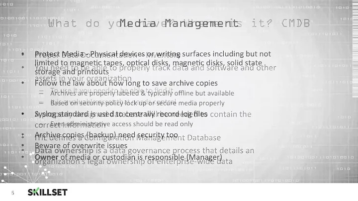 Managing Sensitive Data (CISSP Free by Skillset.com)