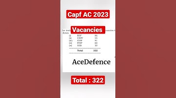 Capf AC 2023 Vacancies #capf2023 #capf #capfpaper1 #capfac #capfac2023 #capfpaper2
