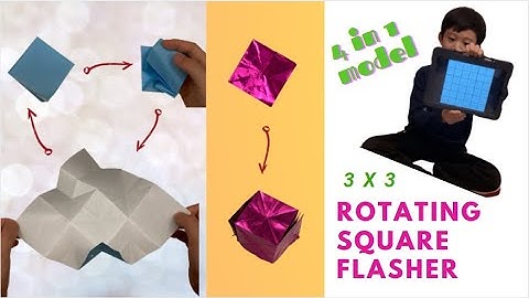Origami Tutorial - 3 x 3 Rotating Square Flasher (Eric Li Origami)
