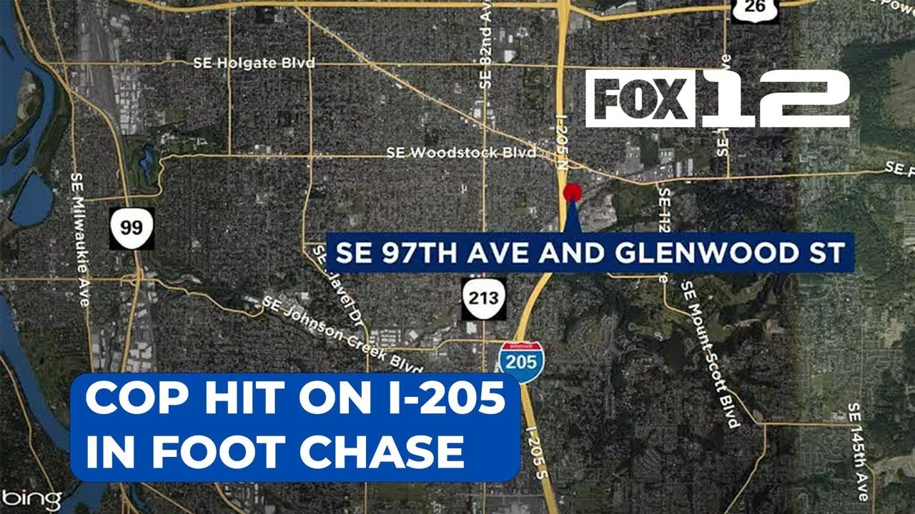 Cop hit by car while chasing suspect on foot across freeway in SE ...