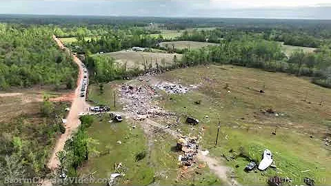 Drone Flyover Of The Alford, FL Tornado Path From ...