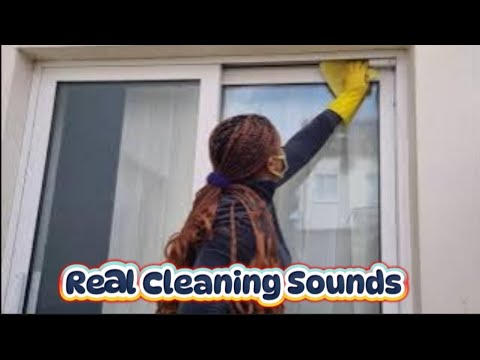 ASMR Window Cleaning ASMR, Gentle Scrubbing, Rinising Squishy Squeezing ...