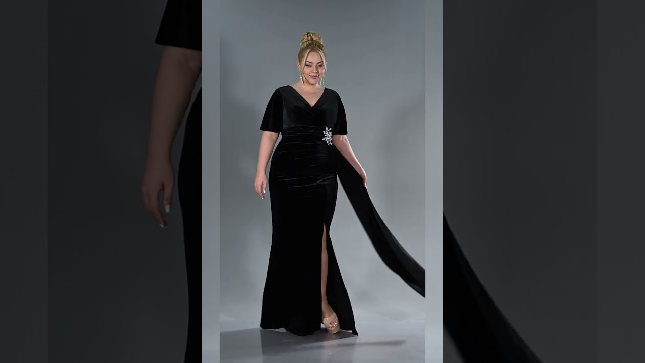 Robe De Soirée En Velours Noir Zaftique - Taille Plus 0Z à 2X, Sans Manches, Idéale Pour Les événements