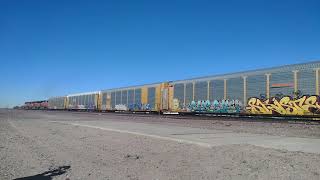 Monster WB BNSF Manifest Train In Daggett Ca! #bigbossrailfanner