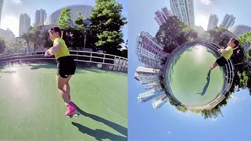 Insta360 one R trial on artistic roller skating