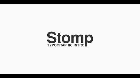 Stomp - Typographic Intro | After Effects Template | Titles