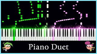 FairlyOdd Parents Theme Song - Piano Duet [Tutorial + Sheets]